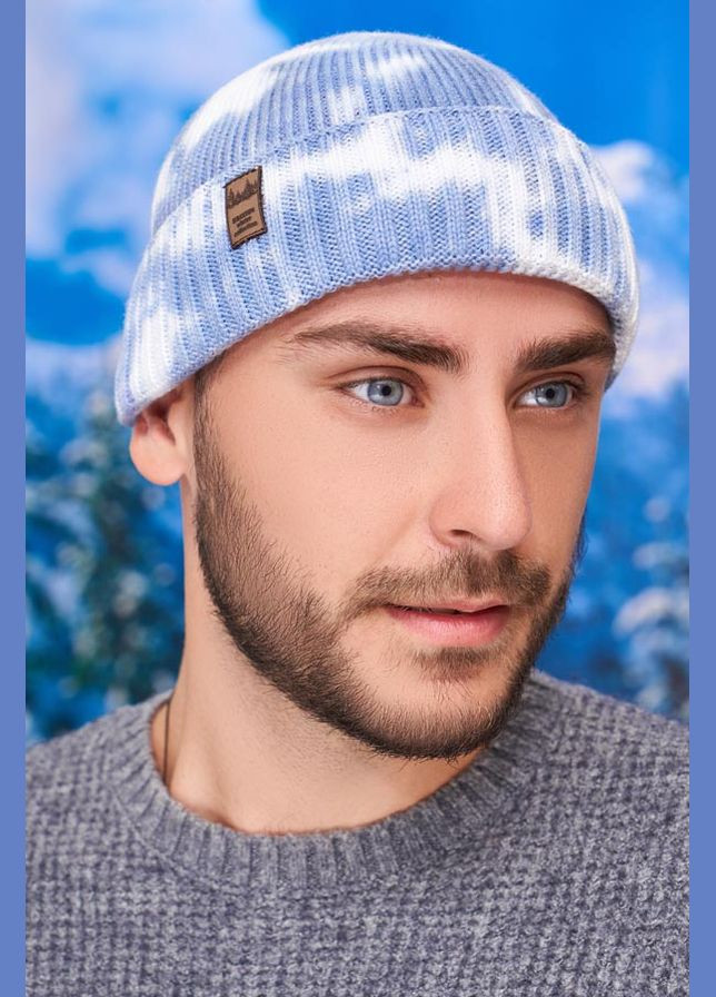 Короткая мужская шапка в расцветке тай-дай Braxton (324219017)