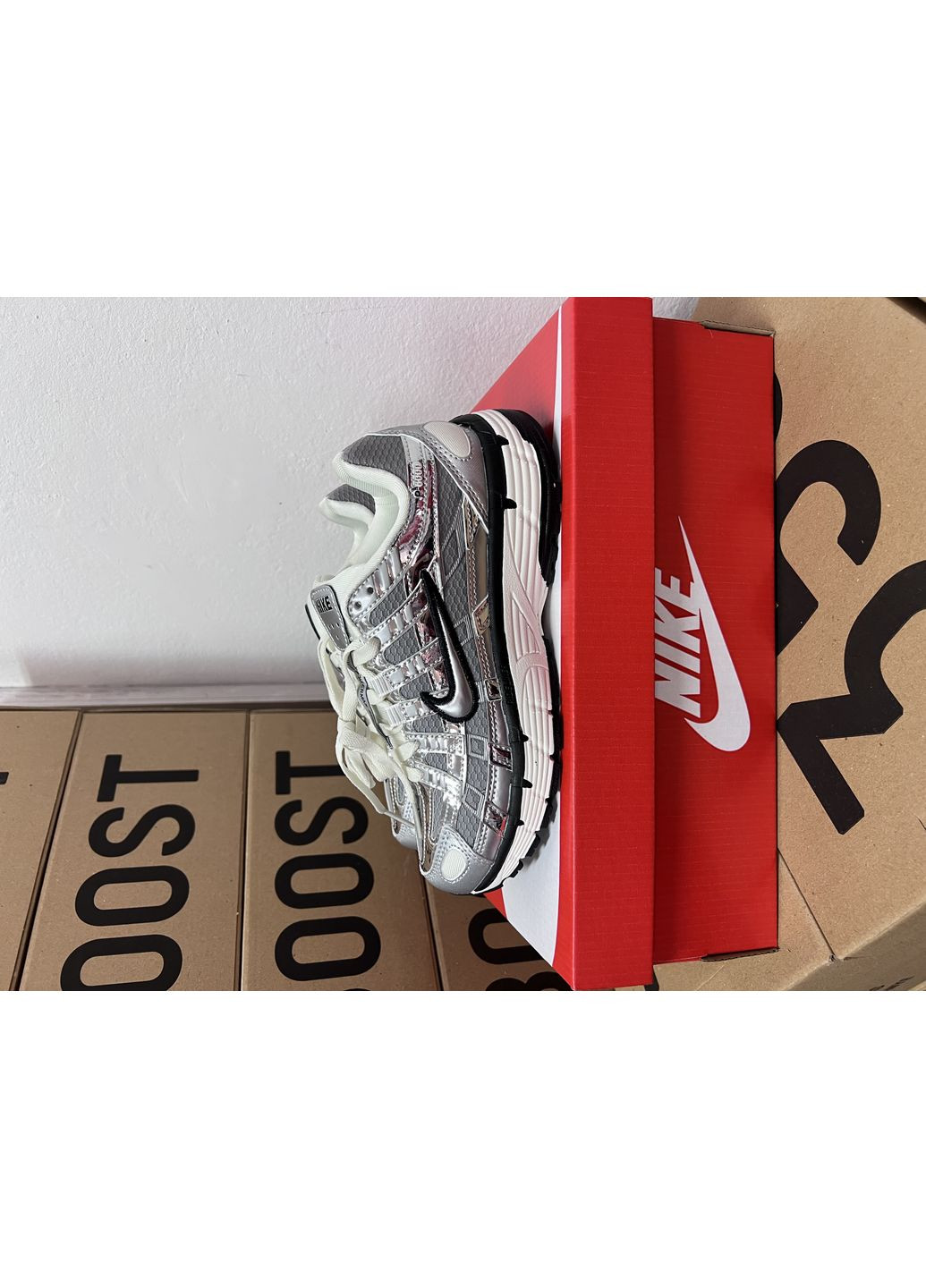 КРОССОВКИ ЖЕНСКИЕ NIKE P-6000 SILVER НАЙК П-6000 No Brand комбинированные демисезоны (368883759)