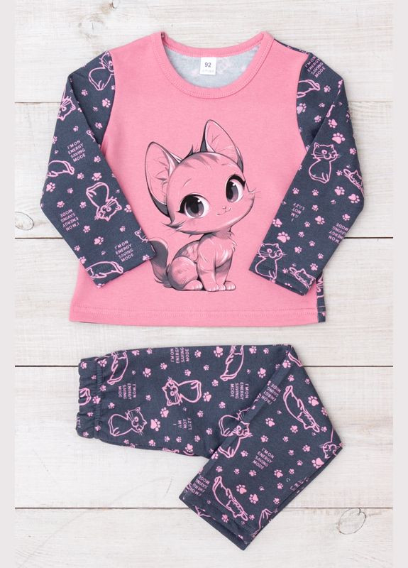 Темно-сіра демісезонна піжама для дівчинки Носи своє 6076-024-33-5