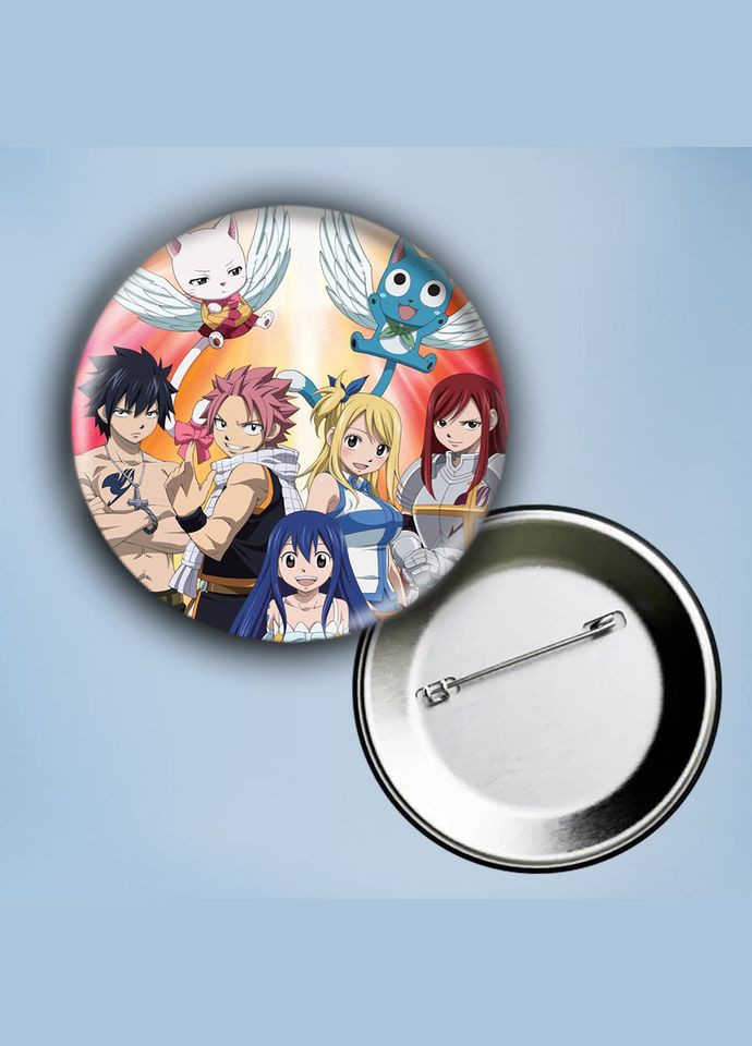 Значок на булавці Аніме Казка про хвіст феї #10 металевий 56 мм No Brand (304508381)