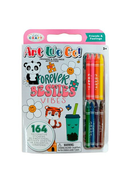 Розмальовка Друзі та почуття з наліпками та восковими крейдами (AEG002) Let's Craft (370259666)