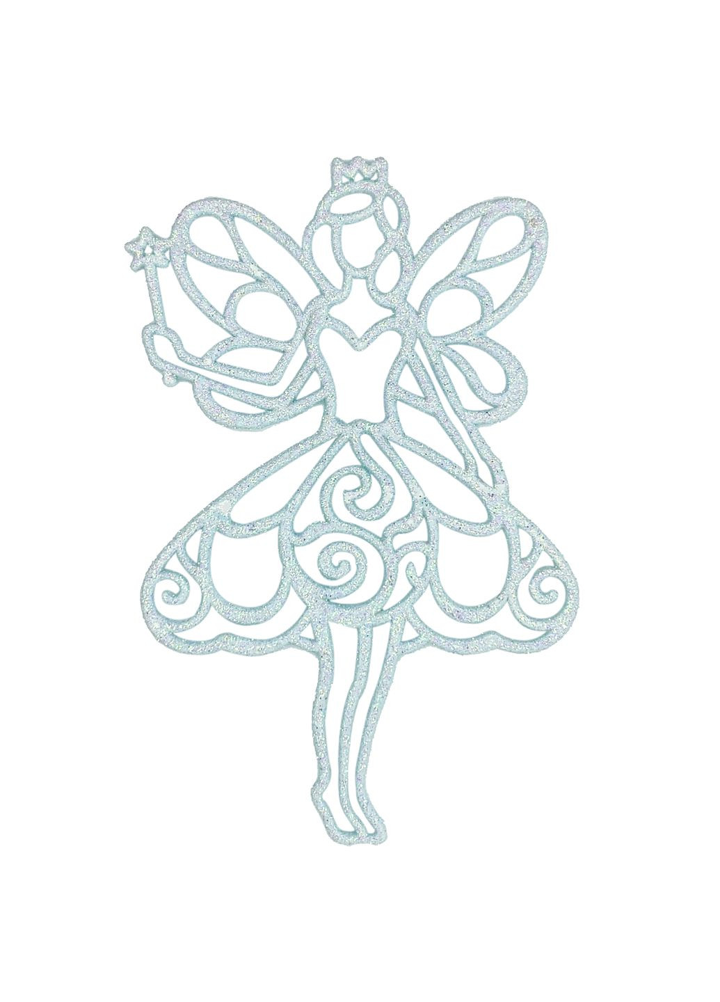 Новогодняя подвеска Фея 2Д 7,5х12см белый MIS LT (365627821)