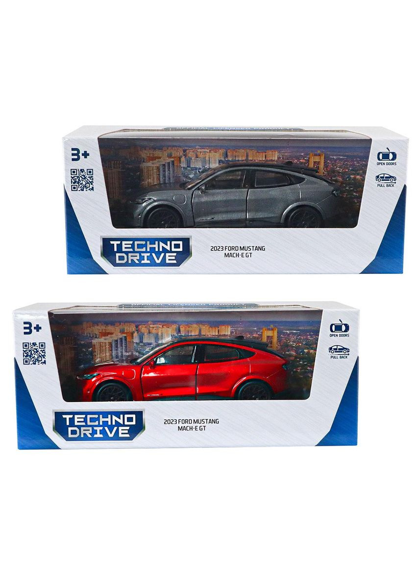 Автомодель — Ford Mustang Mach-E GT 2023 (червоний, сріблясто-сірий) TechnoDrive (342752957)