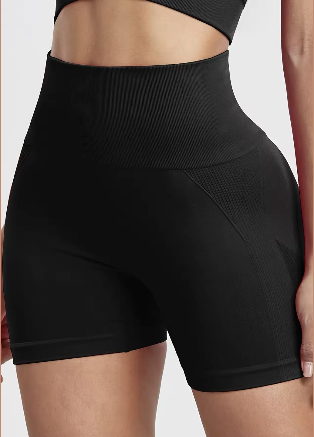 Однотонні безшовні шорти з пуш-ап ефектом No Brand (328262183)
