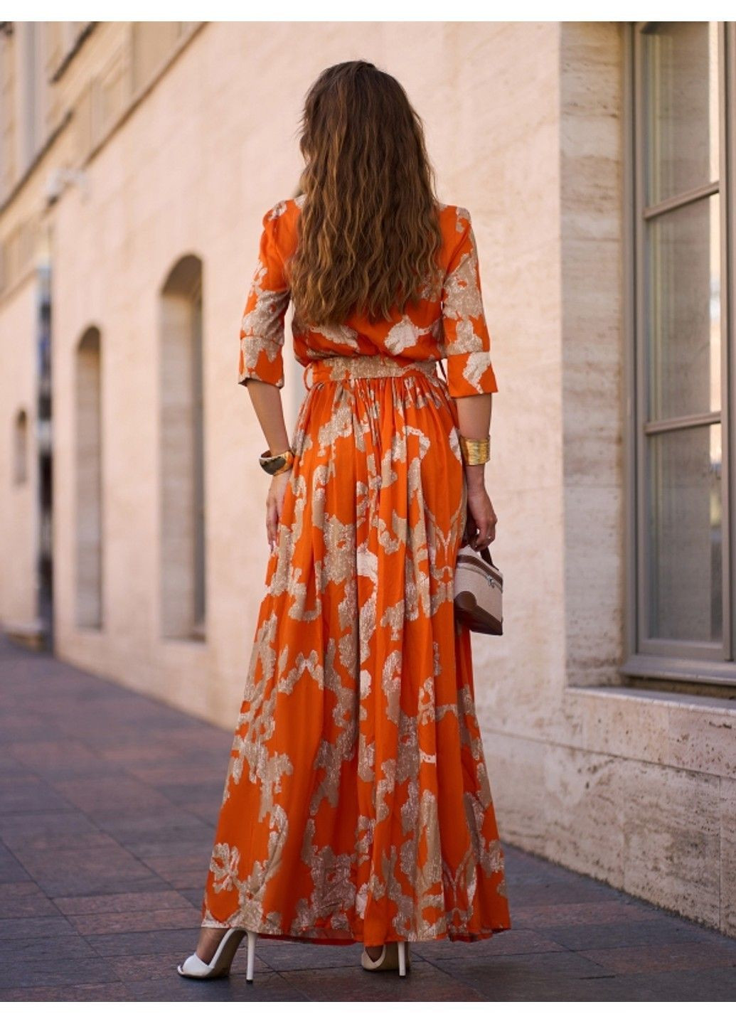 Оранжевое повседневный платье issa pus 15242 оранжевый ISSA PLUS