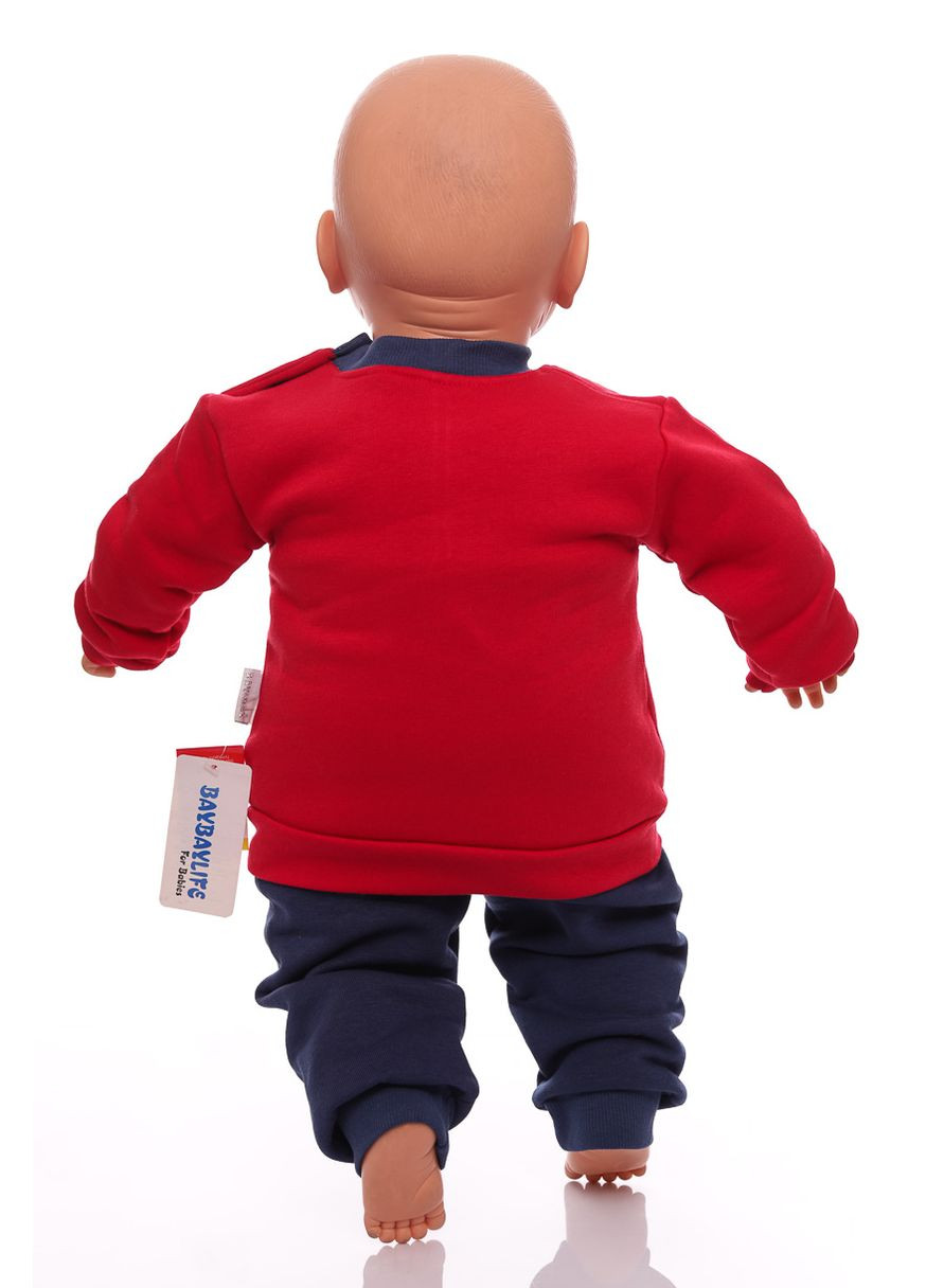 Червоний зимній костюм на флісі для хлопчика трикотажний beep beep червоний 74 см (27075) BABYKROHA