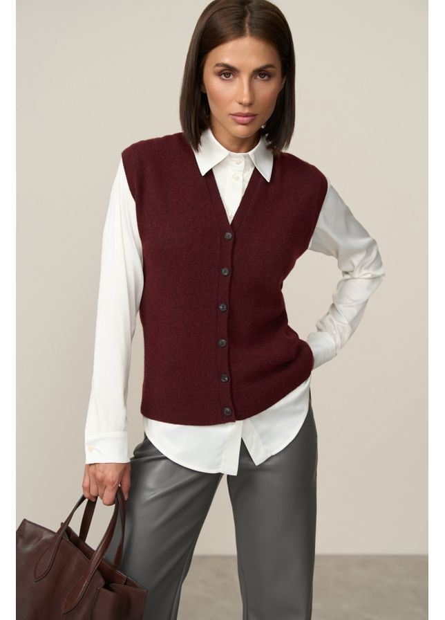 Жилет кашемир 2832 Серый Triko Bakh (368651206)