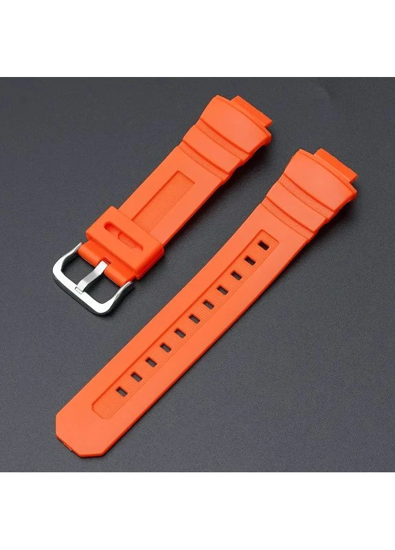 Ремінець Casio полімер 21,2 см жовтогарячий ProDobro (367267116)