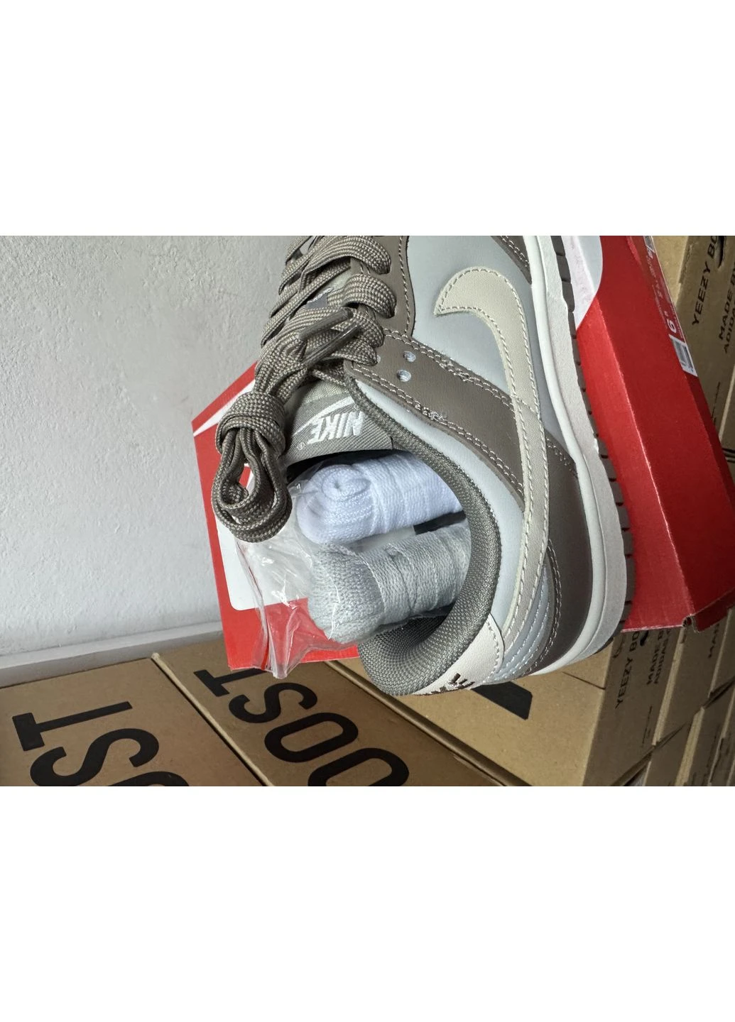 КРОССОВКИ ЖЕНСКИЕ NIKE SB DUNK BONE TAN НАЙК СБ ДАНК No Brand комбинированные демисезоны (391944950)