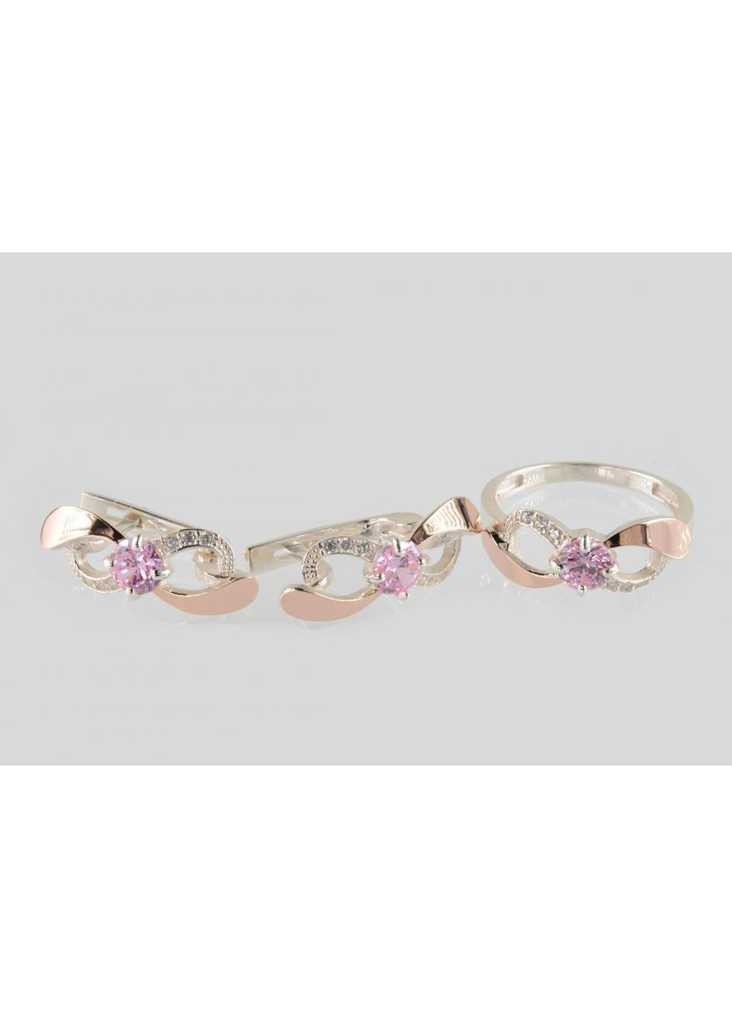 Срібний набір з золотими пластинами Silver Style (367112937)