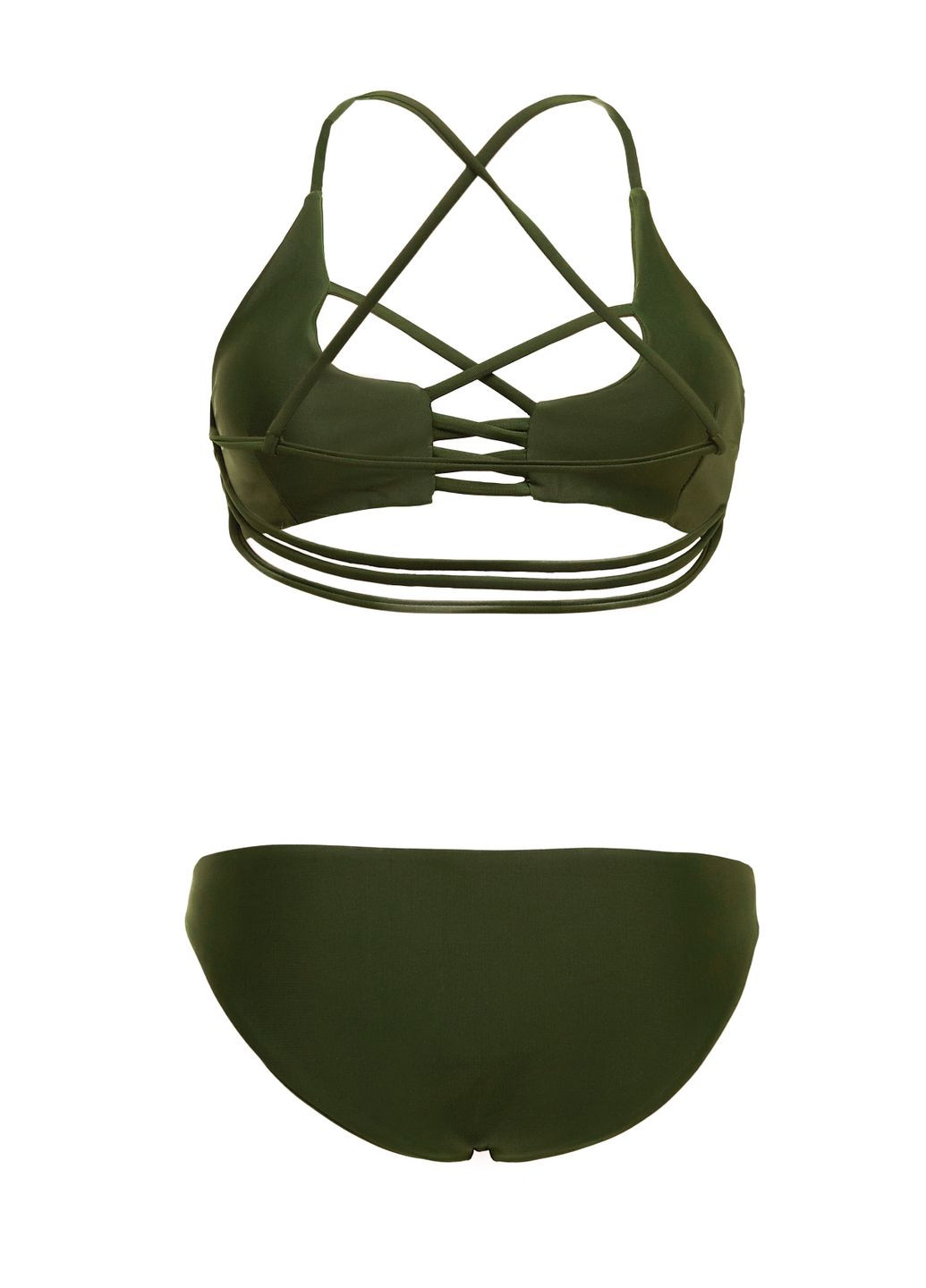 Оливковый летний купальник No Brand