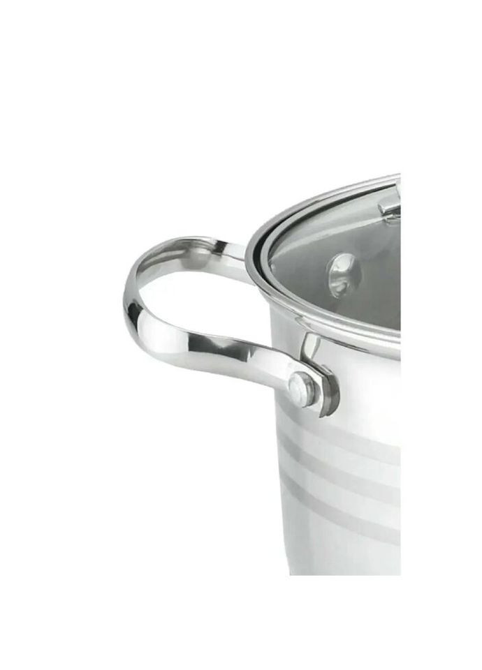 Каструля з кришкою RS-СS-2119-24 24 см 6.5 л сріблястий Rainstahl (319551157)