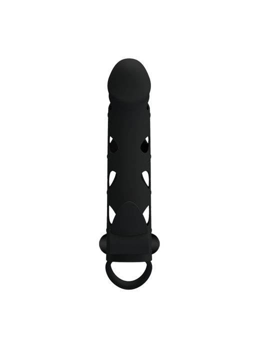 Насадка на член 6 Inch Vibrating Penis Sleeve Чорна - CherryLove LyBaile (282963066)