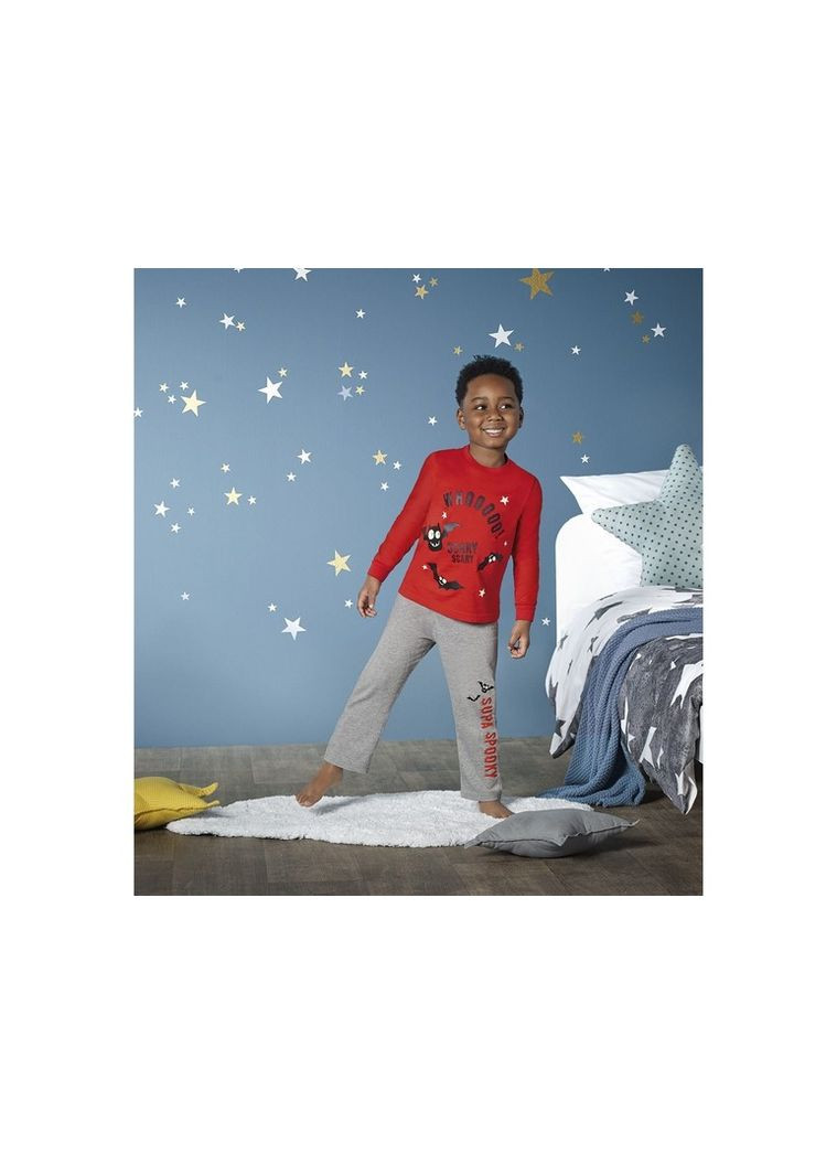 Червона всесезон піжама для хлопчика лонгслив + брюки Lupilu
