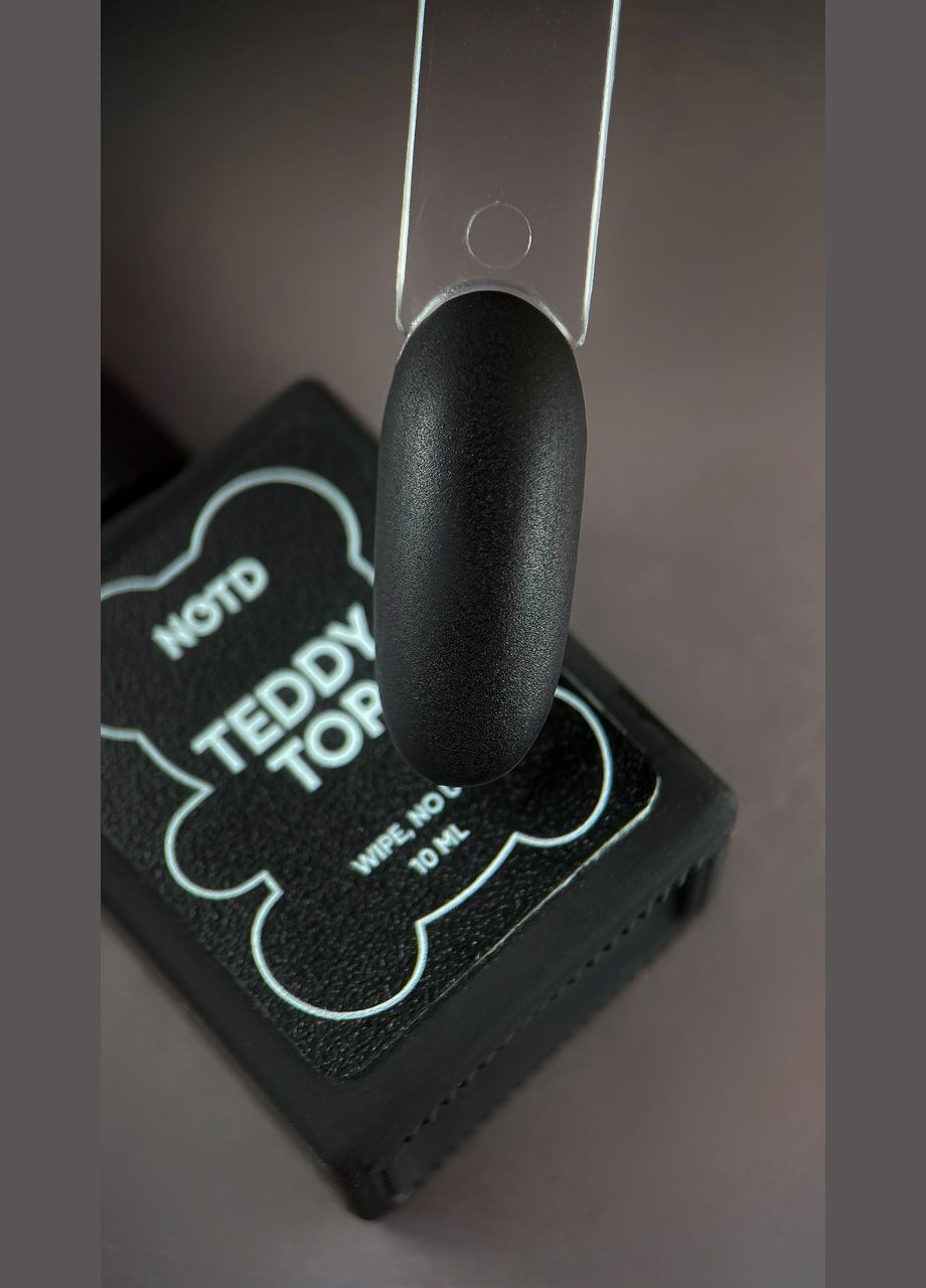 Матовый плюшевый топ с липким слоем Teddy top wipe без ультрафиолетовых фильтров, 10 мл Nails of the day (331769590)