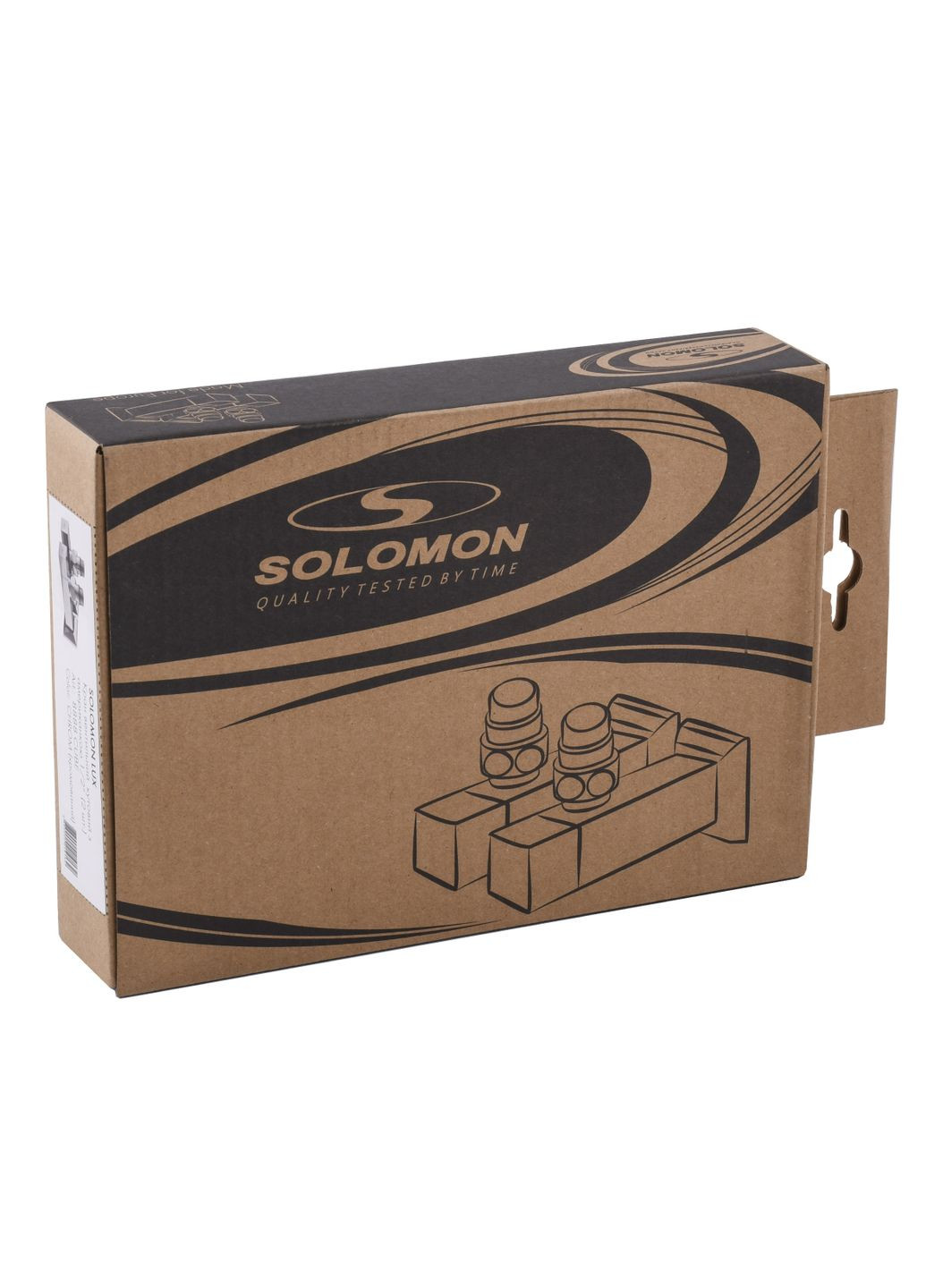 Набір Кран напівобертовий кутовий з американкою LUX 1/2″ CUBE CHROM 8888 (1уп.) Solomon (335426129)