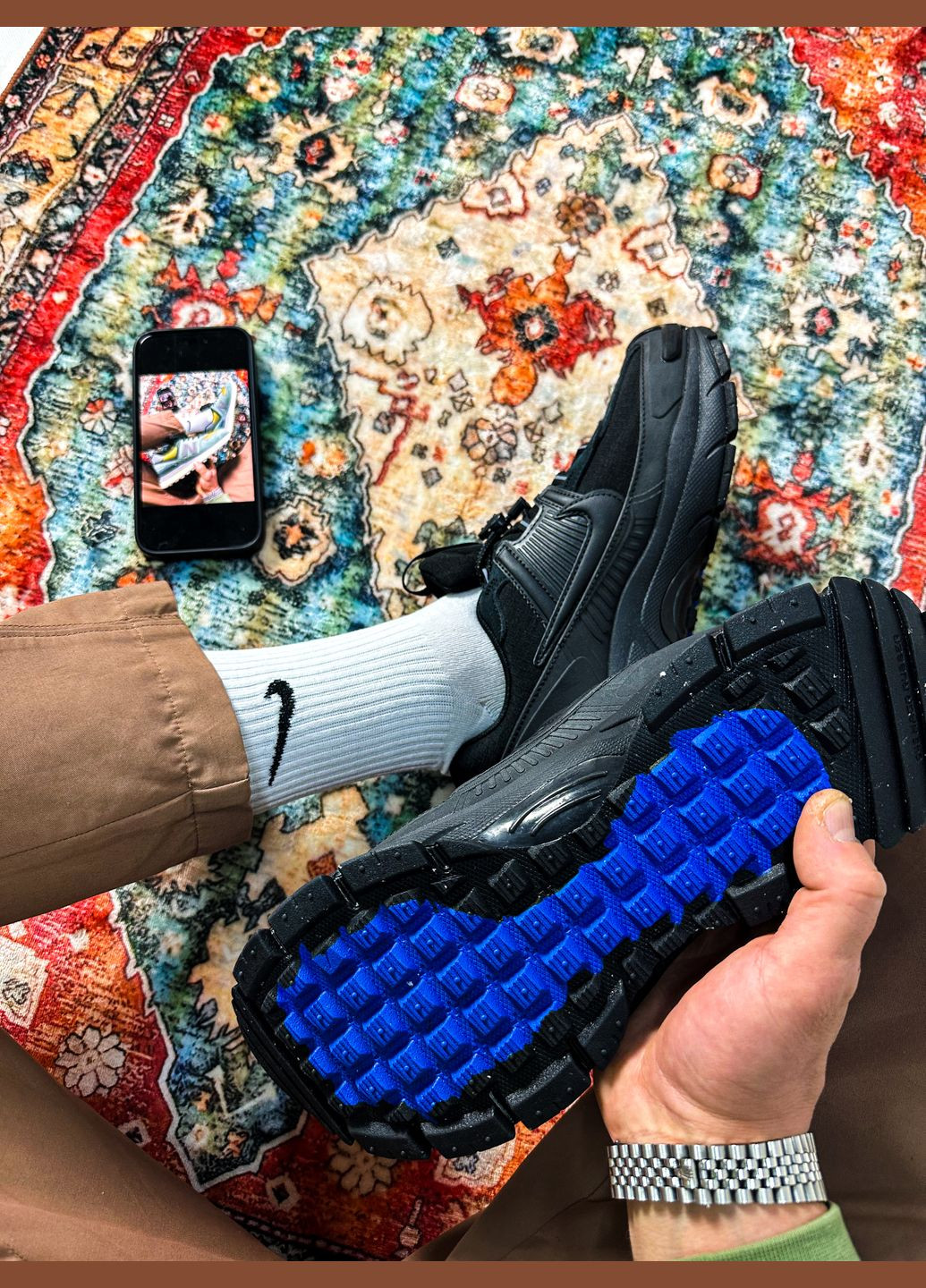 Чорні Осінні кросівки чоловічі і жіночі nike vomero roam black | найк вомеро роам чорні No Brand