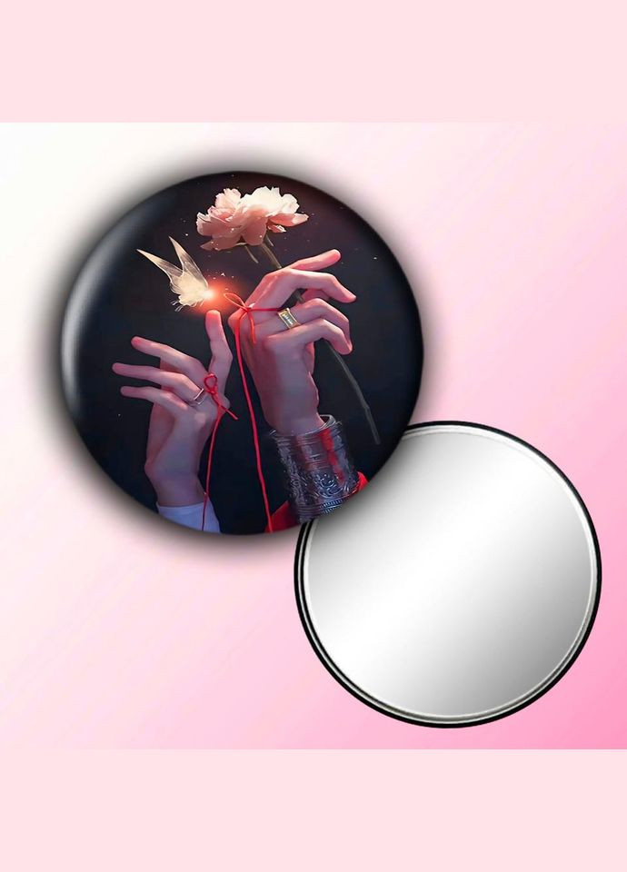 Зеркальце косметическое карманное Аниме Благословение небожителей #0010 с рисунком круглый 56 мм No Brand (309156850)