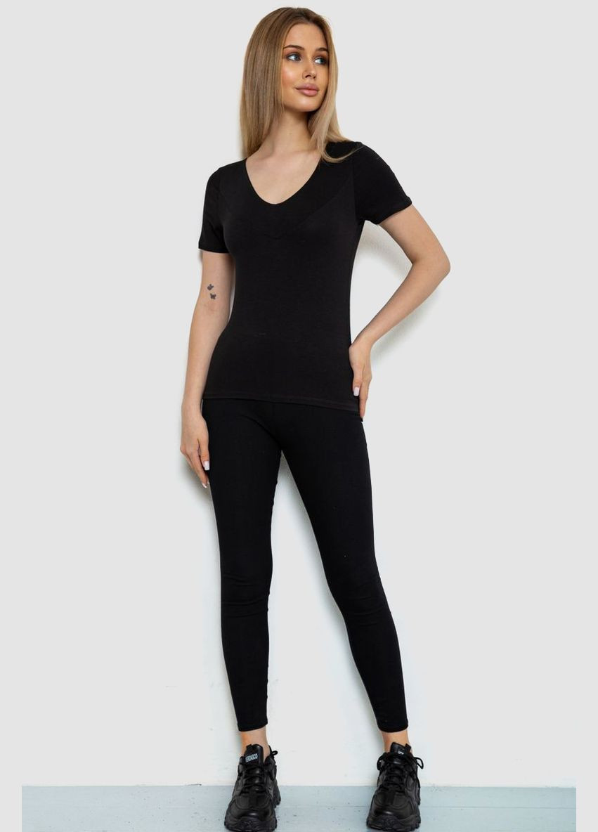 Чорна літня футболка-топ жіноча Ager 186R511