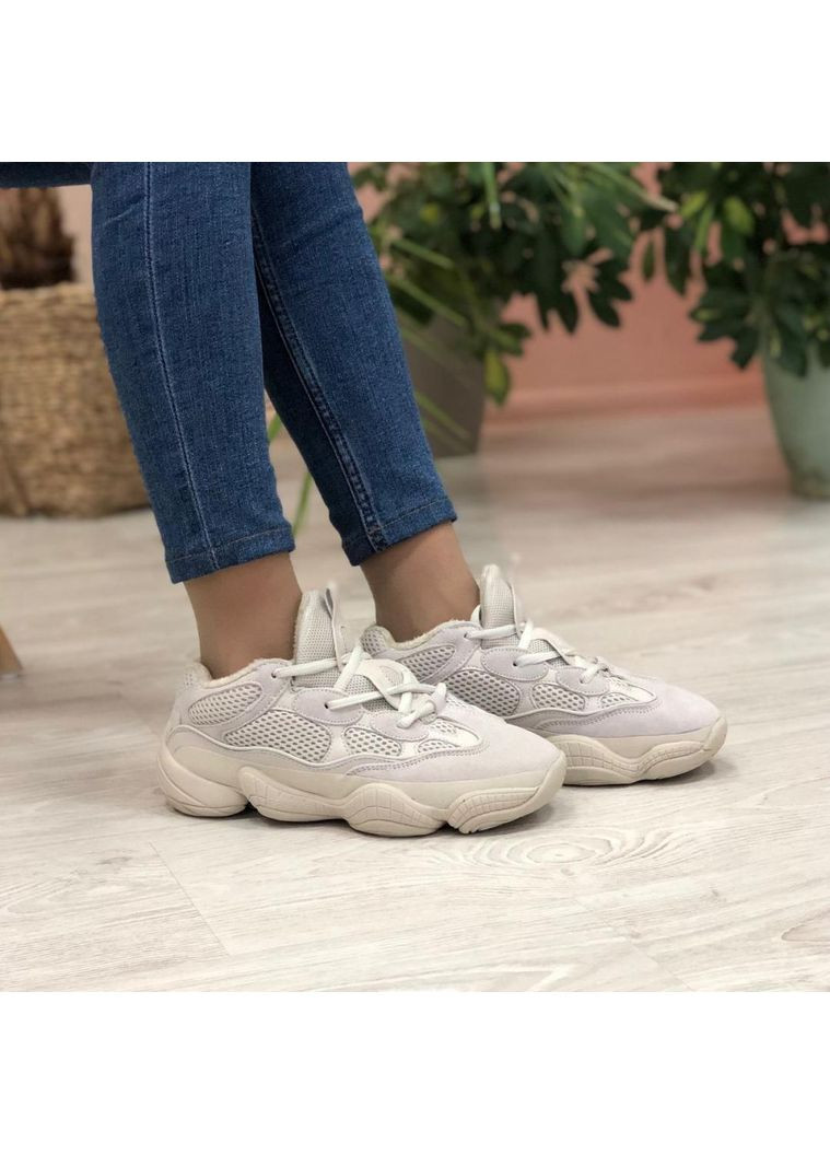 КРОССОВКИ ЖЕНСКИЕ ADIDAS YEEZY BOOST 500 BLUSH 3 АДИДАС ИЗИ БУСТ No Brand бежевые зима (368859542)