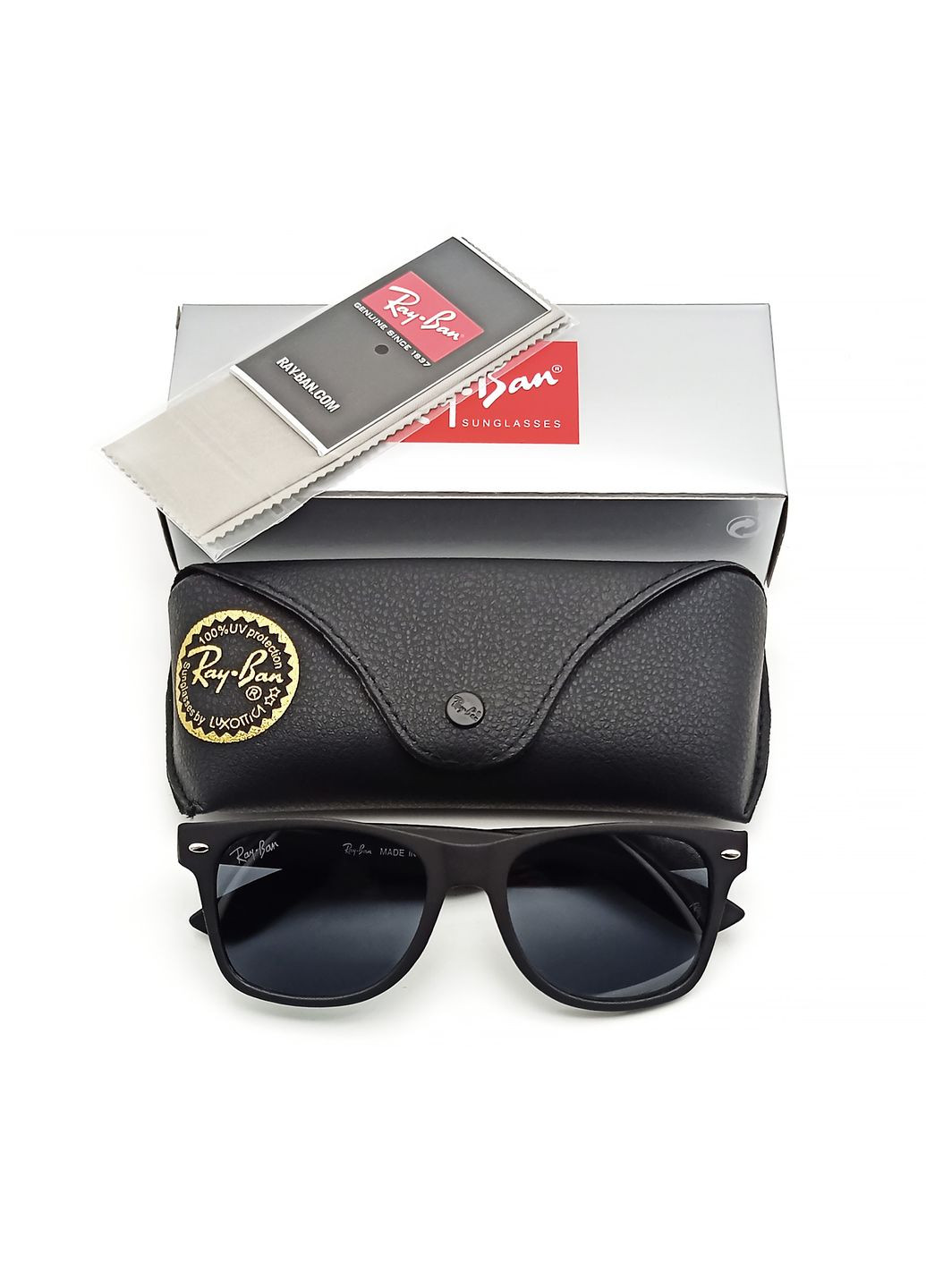 Солнцезащитные очки R-B 8388 черные, матовая оправа No Brand 2140 (322929664)