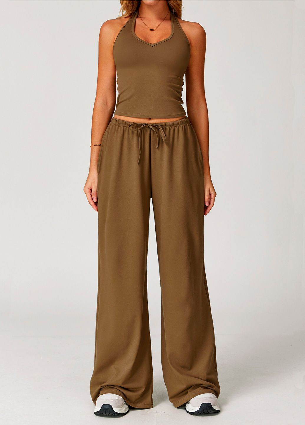 Жіночий спортивний комплект Етер, костюм для спорту топ+штани, однотонний, Strunka (334256007)