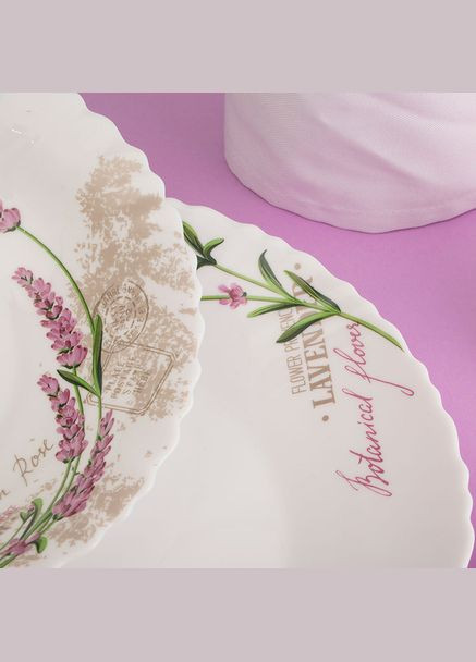 Набор тарелок Лаванда Wave VT419L 18 предметов (104149) Vittora (303621182)