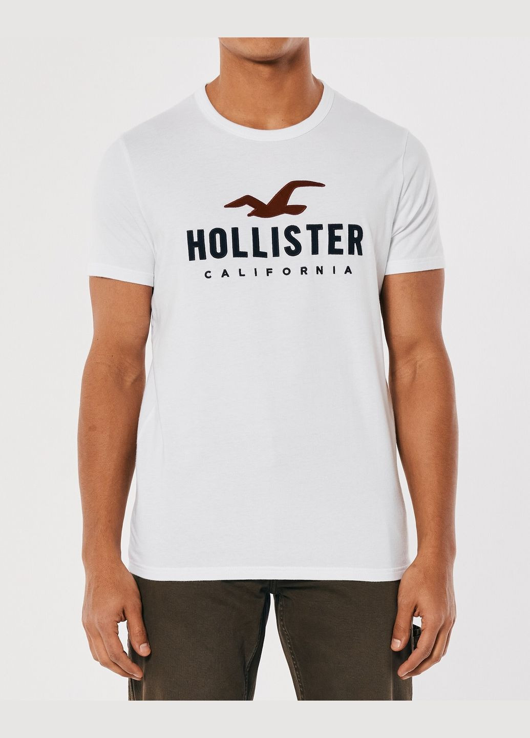 Белая футболка hc9645m Hollister