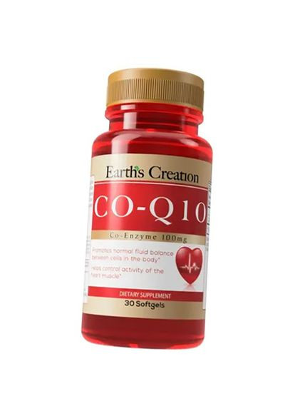 Коензим Q10 для серця, Co-Q10 100, 30гелкапс (70604002) Earth's Creation (322725671)