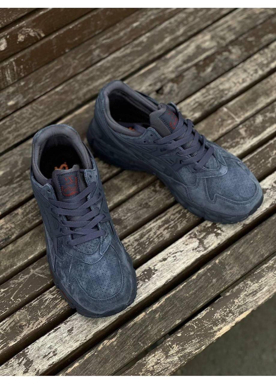 Сірі Осінні кросівки чоловічі asics gel kayano trainer 21 navy suede grey red асікс гель каяно No Brand