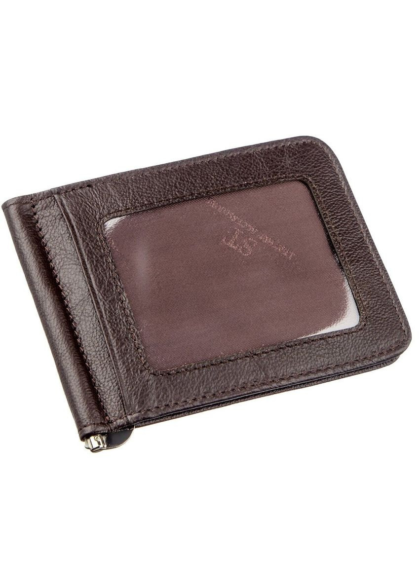 Чоловічий шкіряний затискач для купюр і карт з коричневим магнітом (sku_18938) No Brand (327819608)