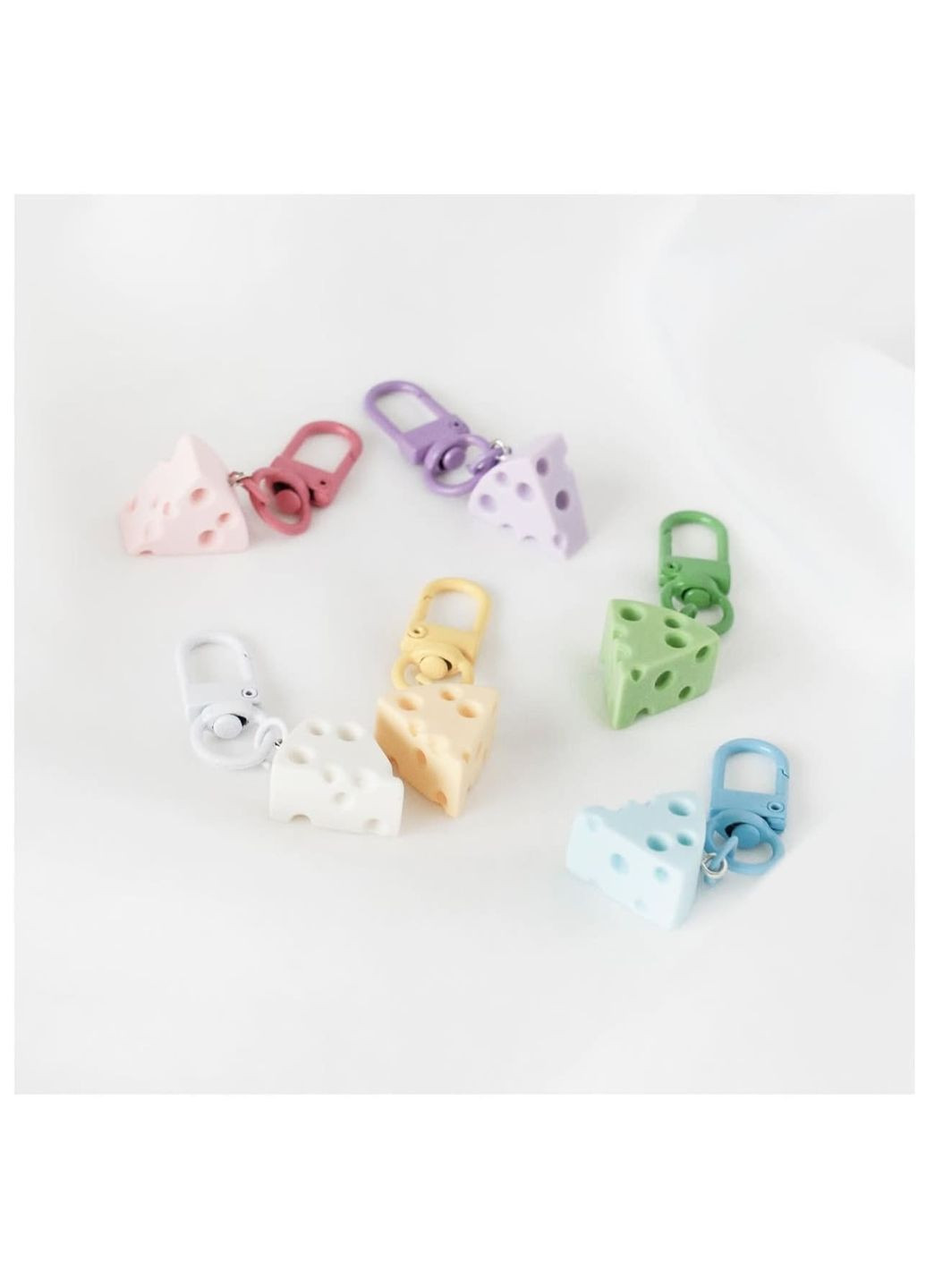 Брелок розовый няшный с объемным сыром аксессуар на ключи 3D для пары милый лолита кокетт аниме к-поп y2k fairycore харадзюку No Brand (315351142)