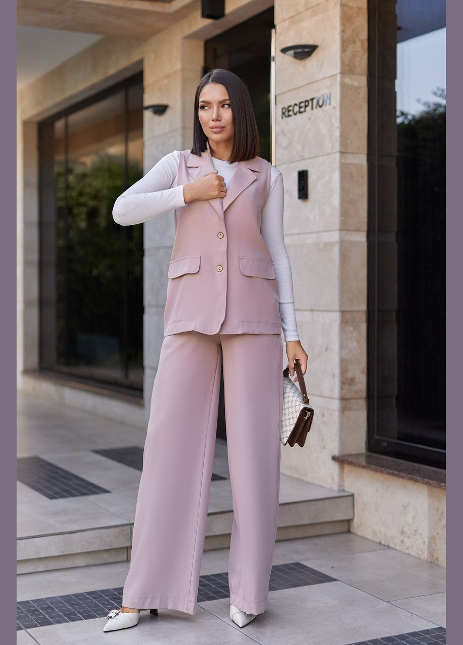 Жіночий брючний костюм із жилетом Fashion Girl (302860081)