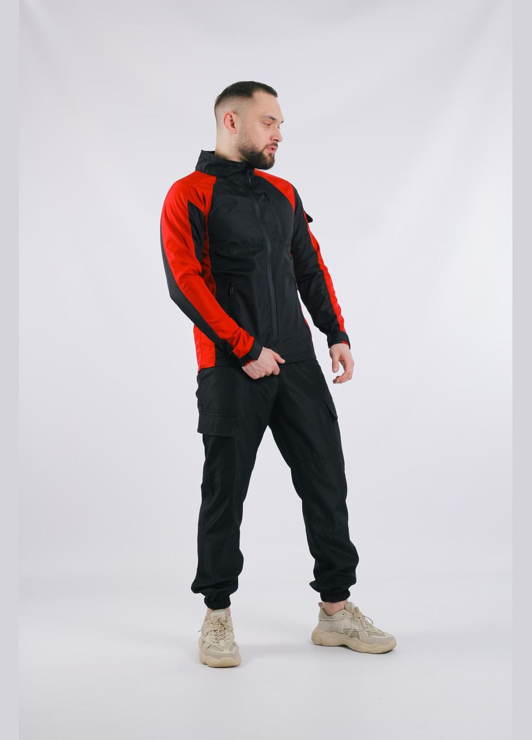 Красный демисезонный мужской костюм No Brand