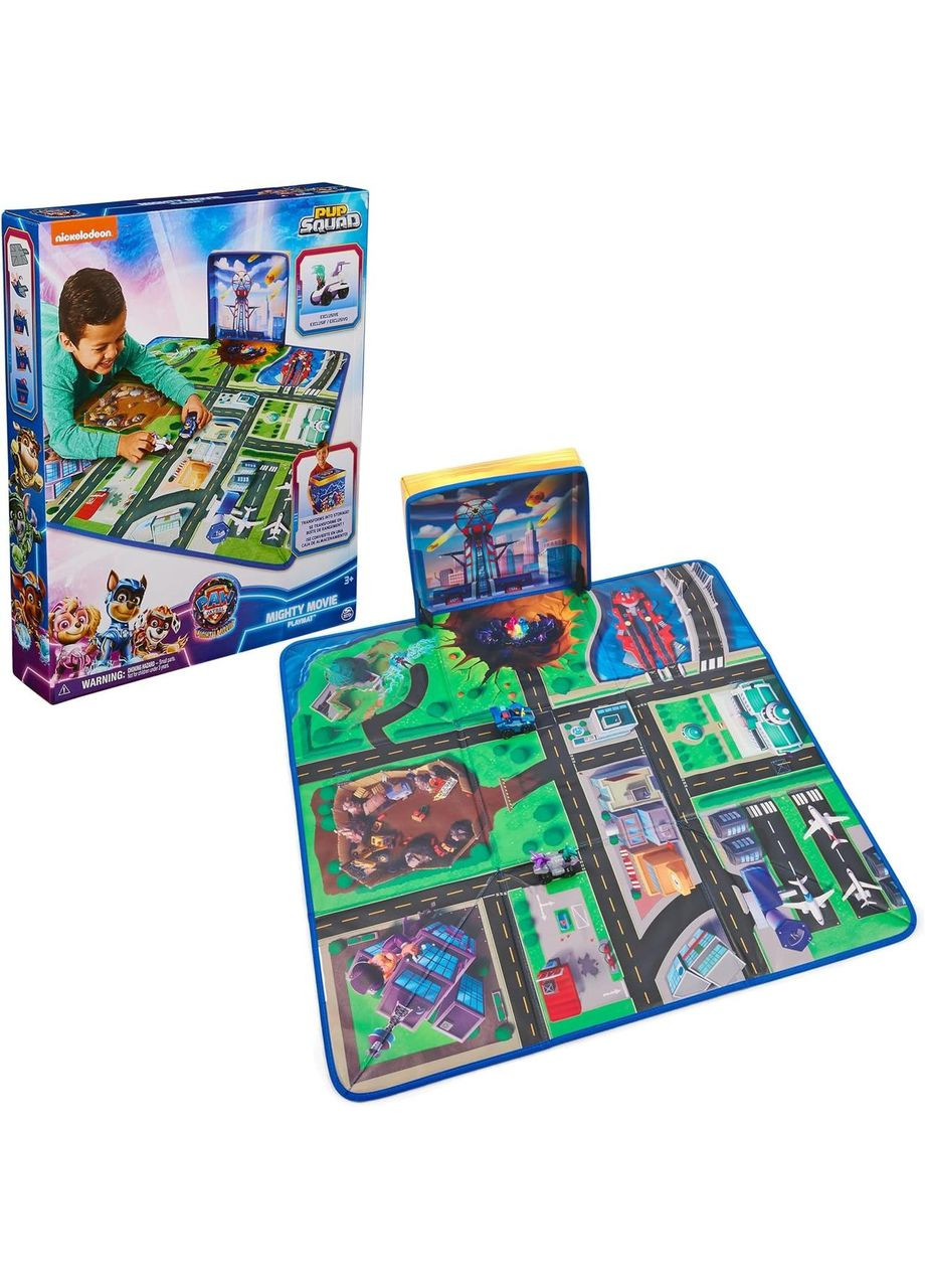 Щенячий патруль Мегакіно Ігровий килимок та машинки Гонщик, Вікторія Венс PAW Patrol The Mighty Movie Play Mat Spin Master (365251733)