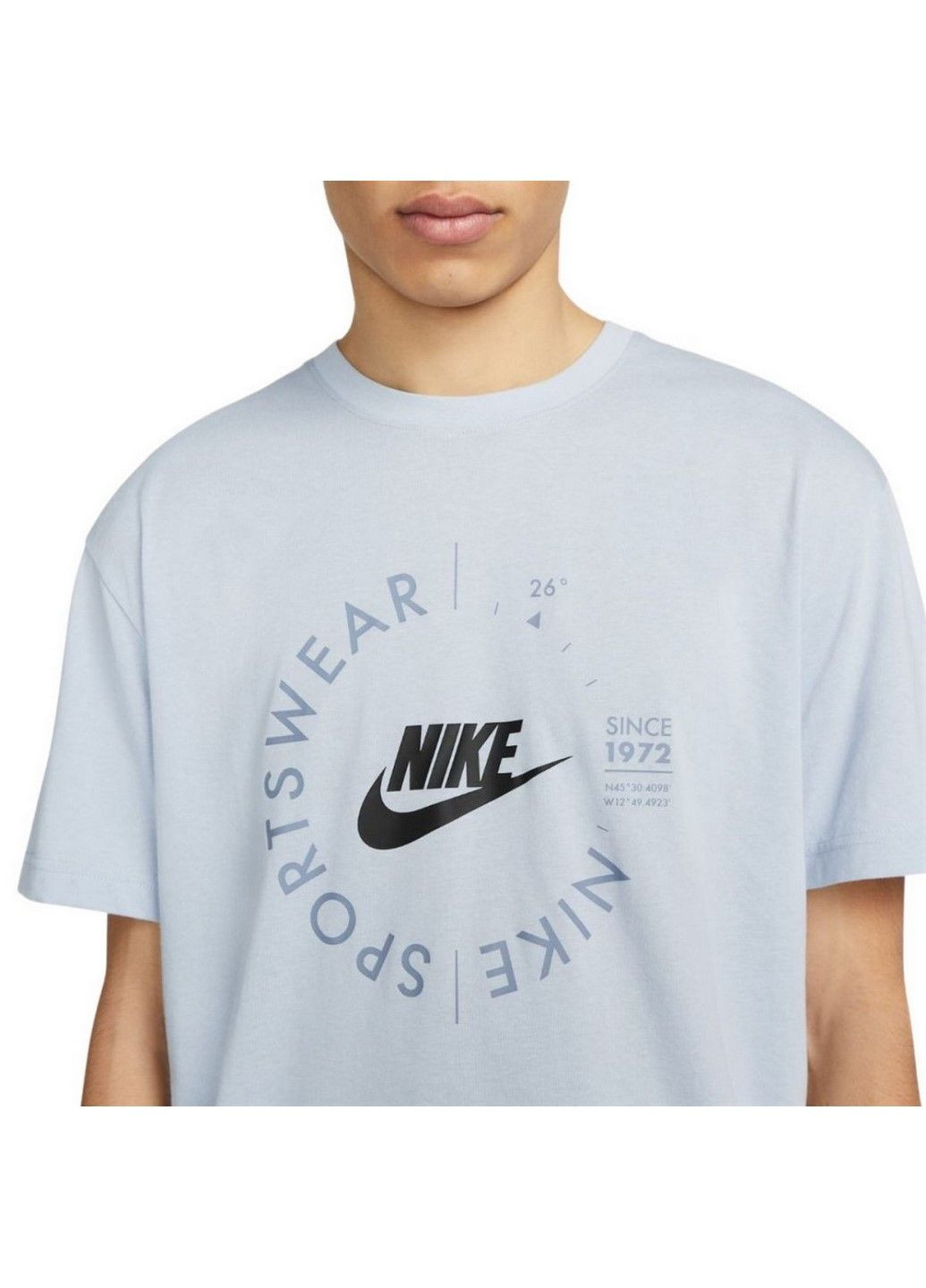 Голубая футболка m nsw spu ss tee fj5255-412 Nike