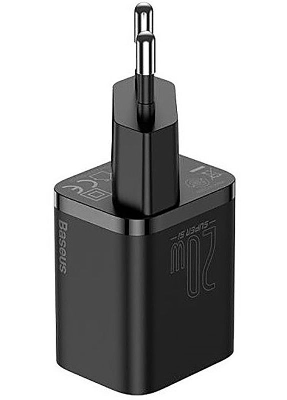 Сетевое зарядное устройство Super Si Quick Charger 20W Sets Black + Type-C to Lightning Cable Black Baseus (301470393)