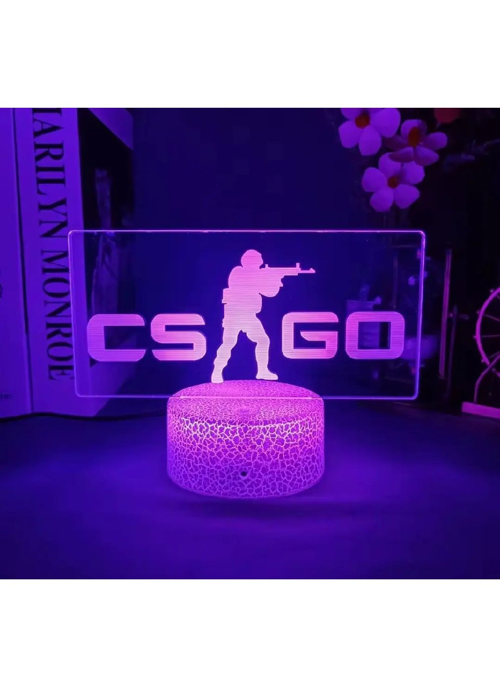 Настольный 3D LED ночник от USB с пультом регулировкой цветовых режимов 16 цветов свечения (480829-Prob) Counter-Strike Unbranded (345559564)