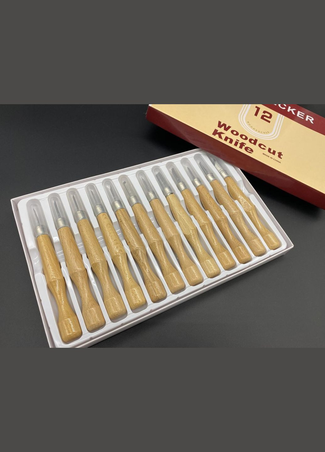 Стамески для різьблення по дереву. 12шт (RD-798) HM furnitura (330608347)