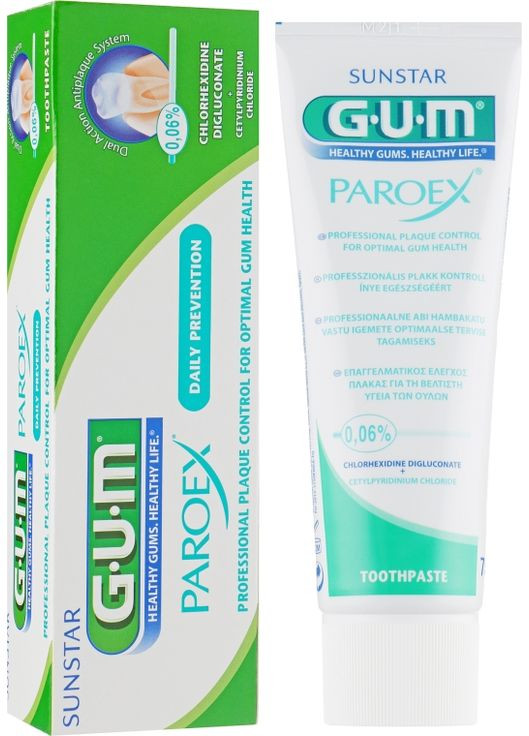 Ежедневная профилактическая зубная паста Paroex Daily Prevention 75ml (447389-22554) GUM (368882641)