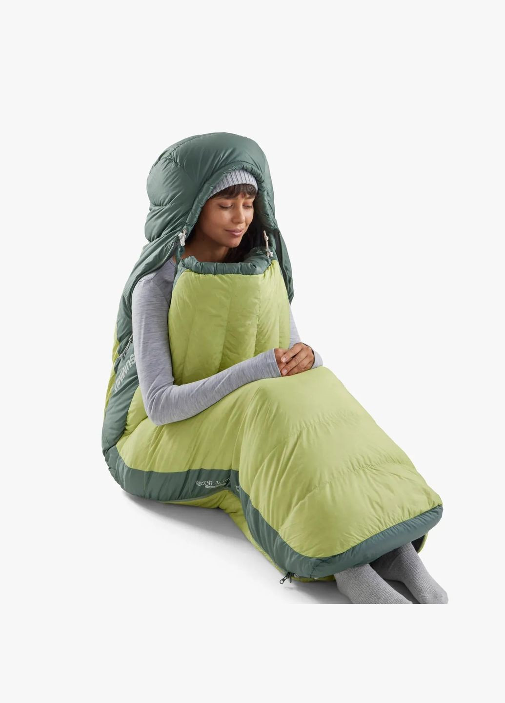 Спальний мішок жіночий Ascent Women's -9C/15F Regular Зелений-Жовтий Sea To Summit (312485036)