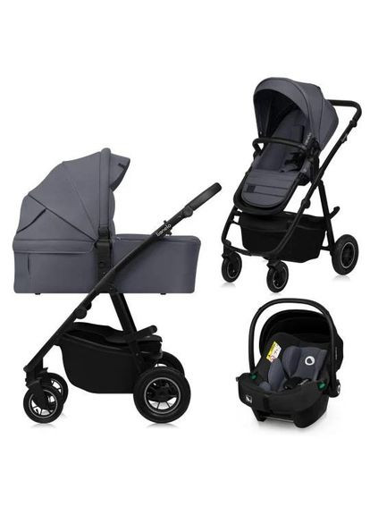Универсальная коляска 3 в 1 AMBER PLUS GREY GRAPHITE Lionelo (336383088)