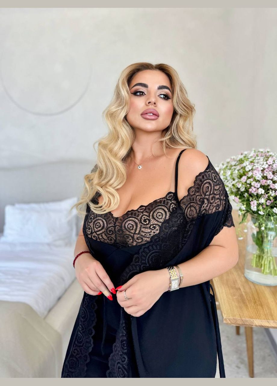 Чорна всесезон піжама двійка Garna