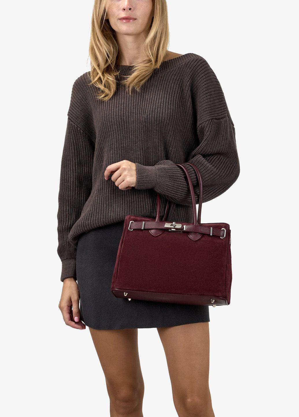 Сумка женская замшевая тоут средняя Tote Regina Notte (363830958)