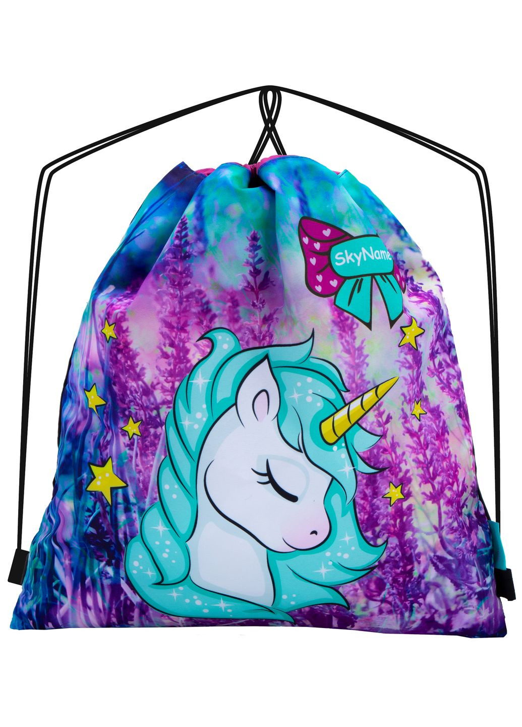 Ортопедический рюкзак (ранец) с пеналом и мешком фиолетовый для девочки SkyName для начальной школы (Full 2075-2) Winner (293504272)