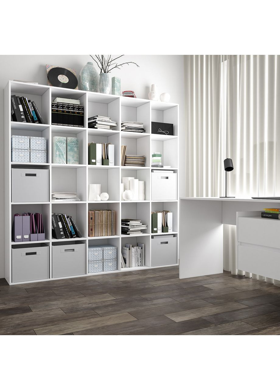 Стеллаж на 25 ячеек для книг MST-16 1776*1776*300 белый No Brand (358928119)