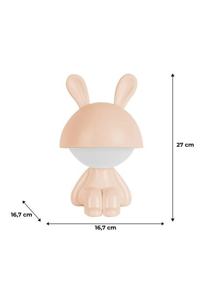 Ночник Светильник LED с аккумулятором Cute Bunny, (K25-316-1-4) Kite Світильник LED з акумулятором Cute Bunny, персиков (367830939)