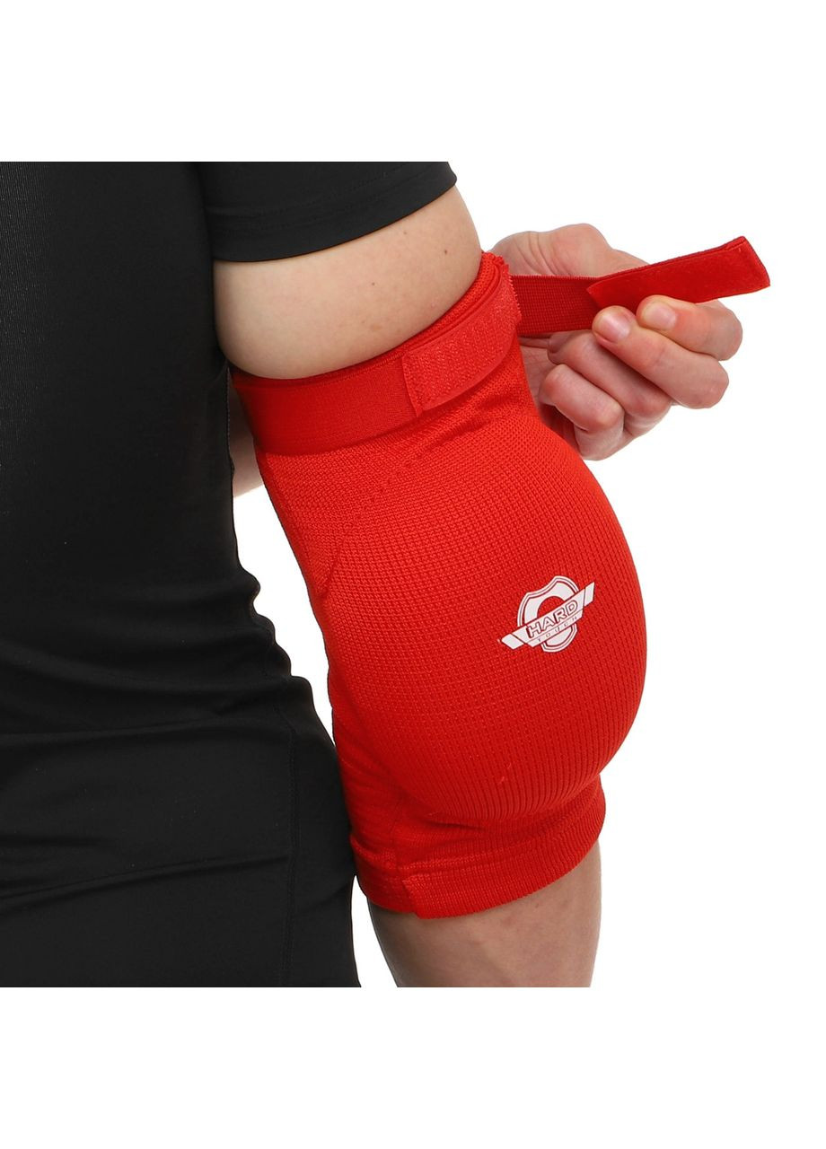 Налокотники еластичні захисні з фіксуючим ременем (2шт) CO-8897 (CO-8897_Червоний_L) Hard Touch (361437365)