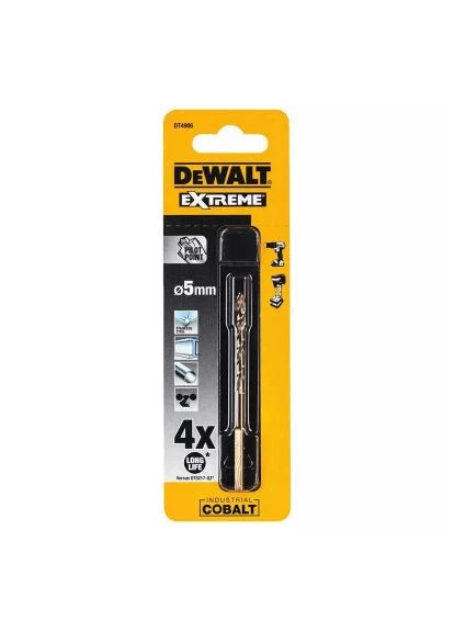 Сверло EXTREME INDUSTRIAL COBALT HSS-CO, 5 х 86 х 46 мм (DT4906) DeWALT EXTREME INDUSTRIAL COBALT HSS-CO, 5 х 86 х 46 мм (389570922)