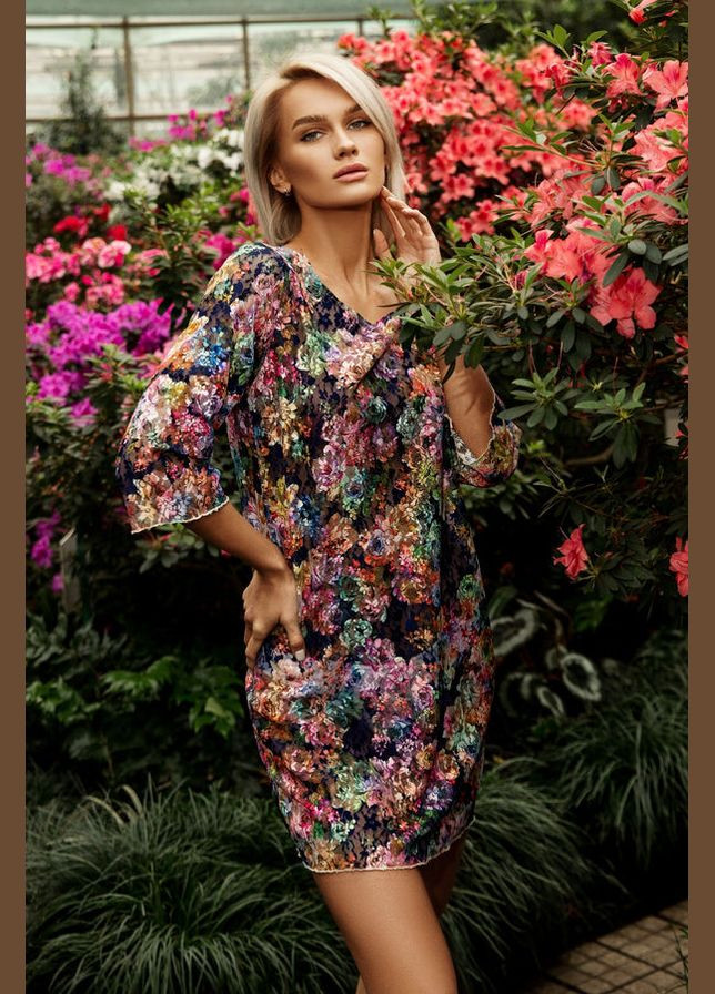 Пляжная туника с цветами Sambario TU-3409 multi (299724274)